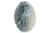 Crystal Filled Celestine (Celestite) Egg Geode - Madagascar #246056-2